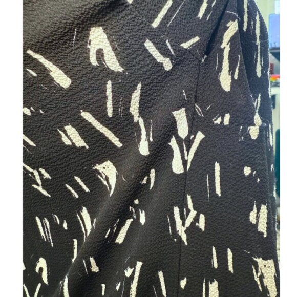 ASOS Mini Smock Dress Black White Abstract Print Size 6 - Picture 15 of 15